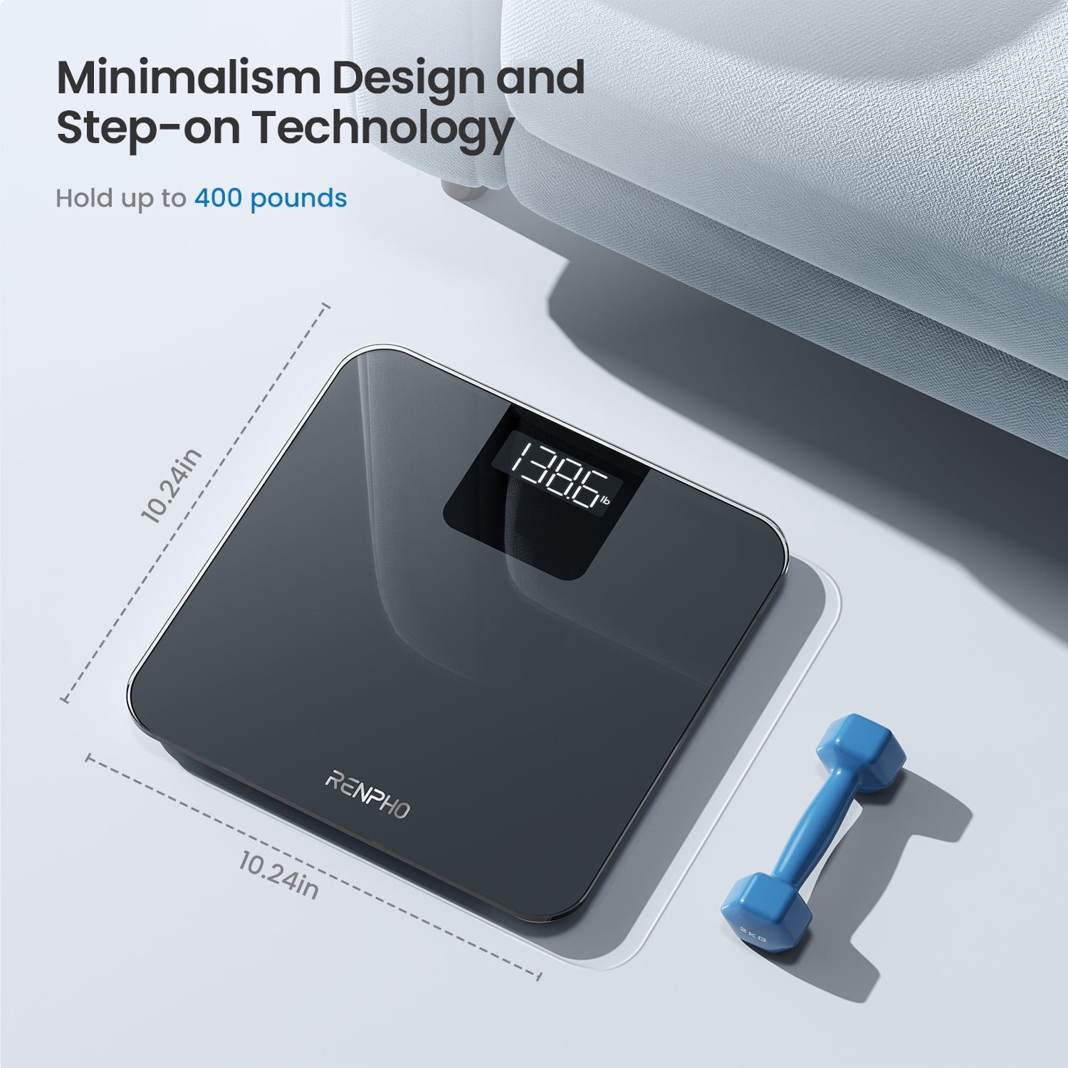 RENPHO Digital Body Weight Scale Highly Accurate Scale for Weight LED Display US gallery