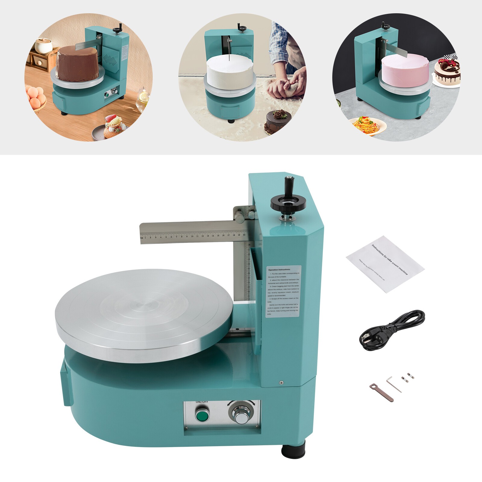 Cake Cream Spreading Coating Smearing Machine Automatic Cake Wiping Machine Blue gallery