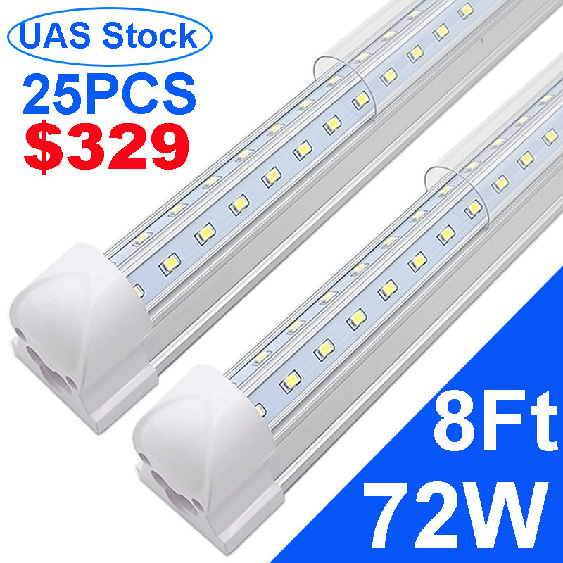 25Pcs 8Ft Led Shop Light Linkable Led Strip Lights For Garage Basement Warehouse gallery