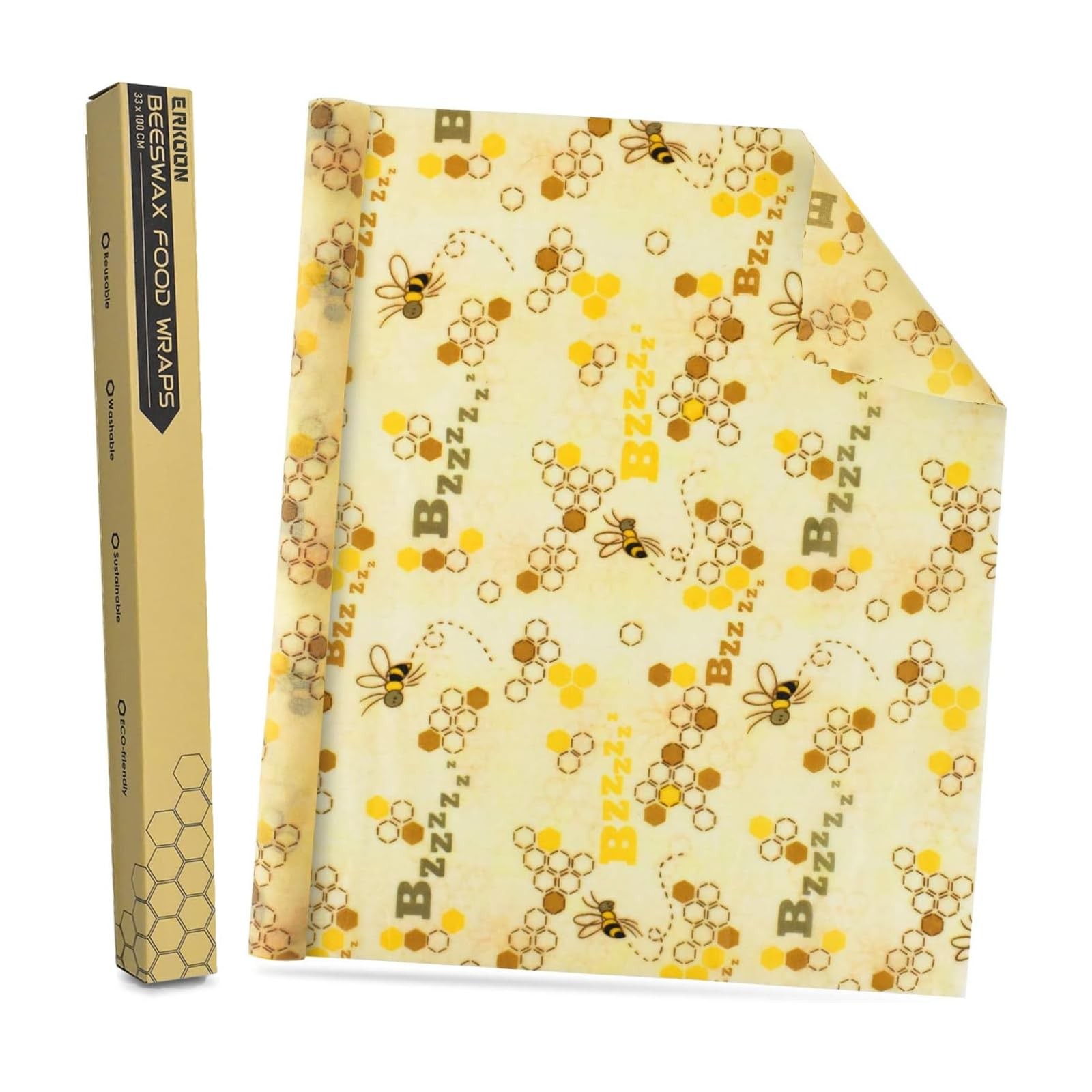 Reusable Beeswax Wraps 13 x 39 Inch Beeswax Wraps for Food Eco-Friendly Susta... gallery