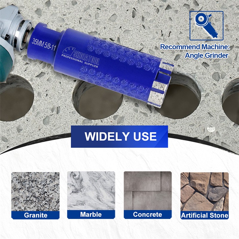 SHDIATOOL 5/8 Diamond Drilling Core Bit Cut Hard Granite Concrete Hole Saw 32mm gallery
