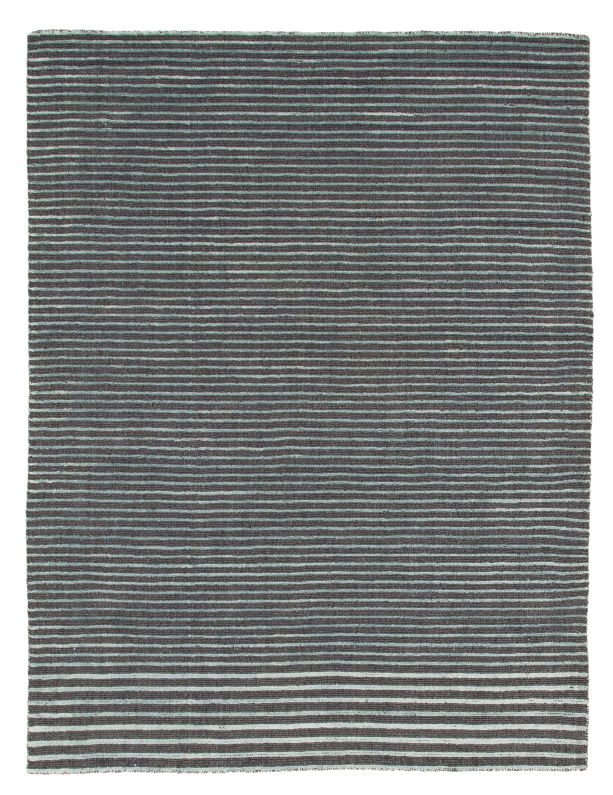 Traditional Dark Grey Hand loomed Oriental Carpet 5'1" x 6'9" Area Rug gallery