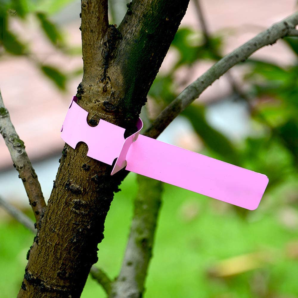 200Pcs Plastic Plant Labels Wrap Around Tree Tags Adjustable White gallery