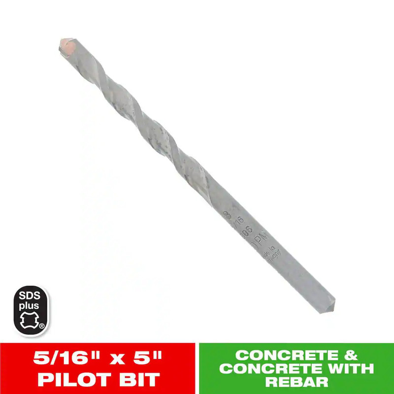 5/16 In. Pilot Bit for Sds-Plus Core Bit NEW gallery