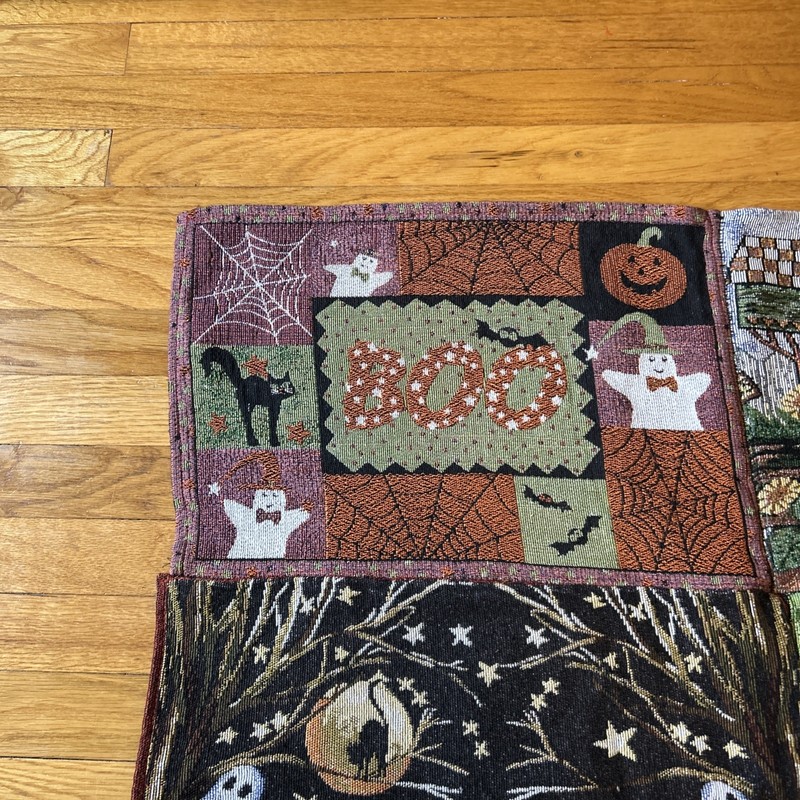 Halloween Patchwork Tapestry 36”x52” Retangular Table Topper Wall Hanging gallery