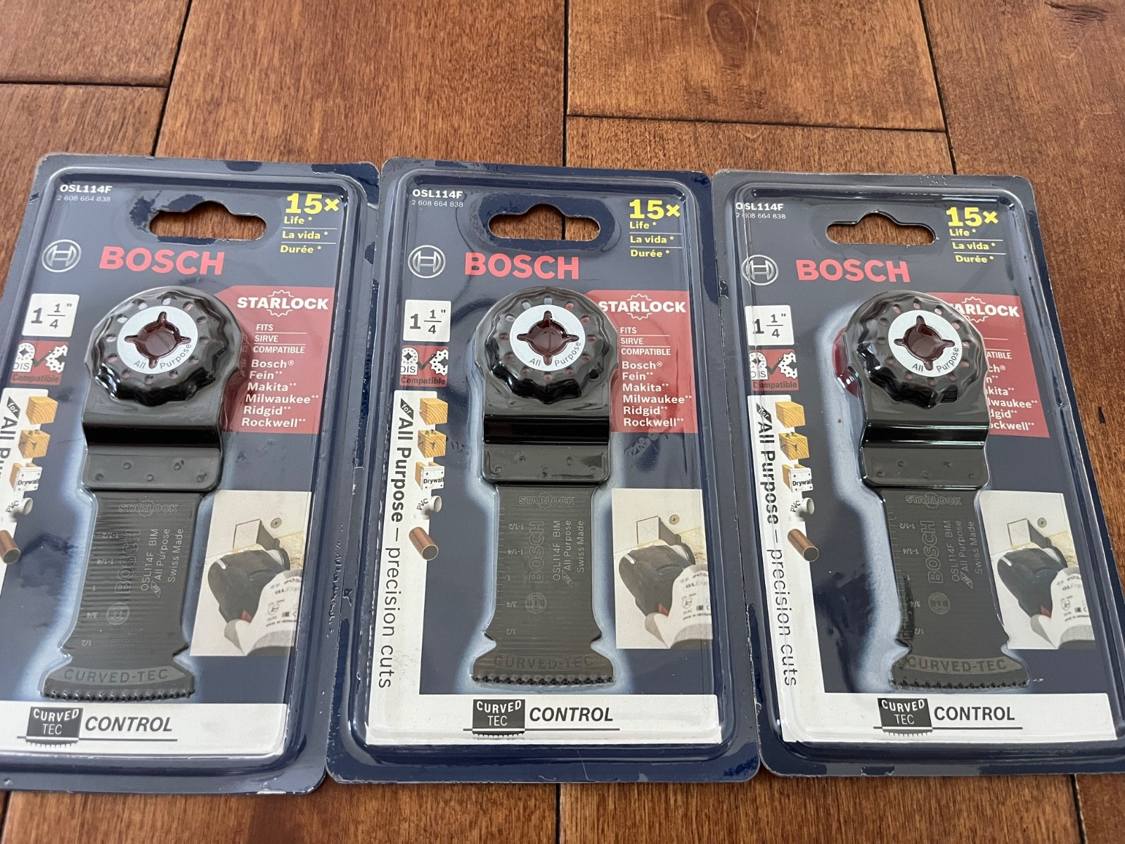 Bosch OSL114F Starlock 1-1/4" Oscillating All-Purpose Plunge Cut Blade (3 Pack) gallery