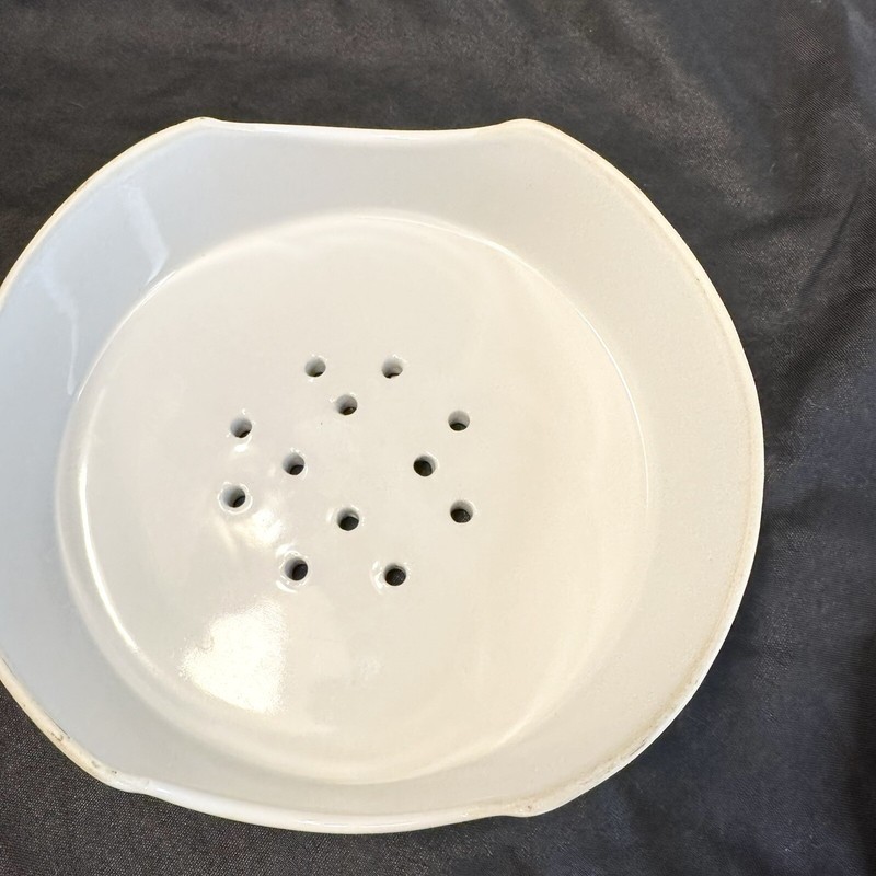 Crate & Barrel Brie Cheese Baker Baking Dish Server Keeper 2 Pc. Vent Holes EXC gallery