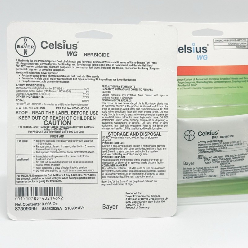 2 Packs Celsius WG - Single dose 0.226 oz Easy Mix - Post Emerge Weed Control gallery