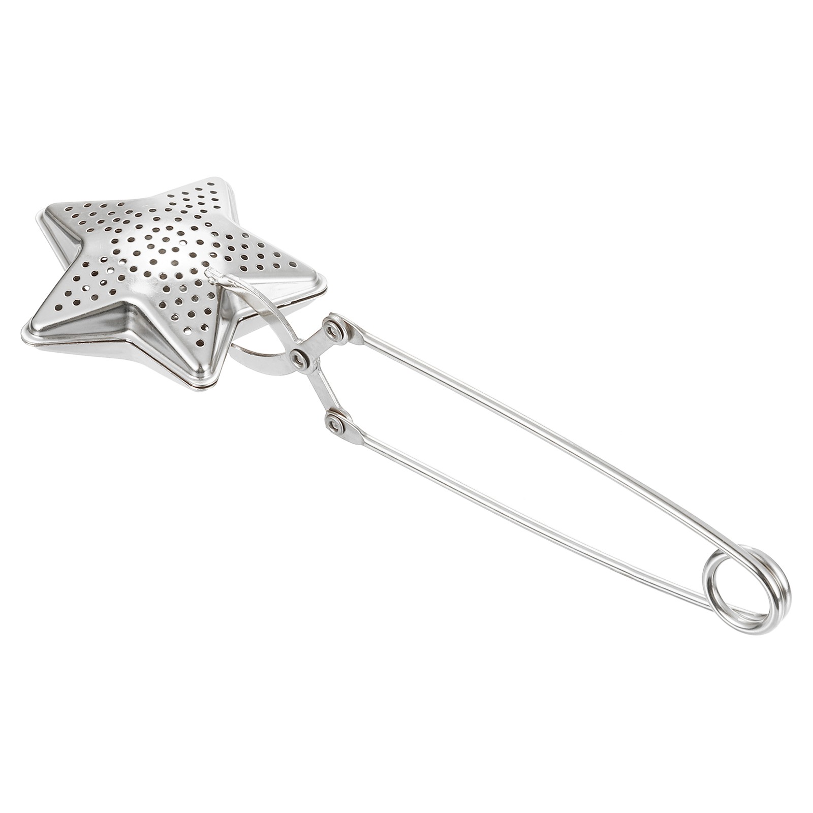 Star Snap Tea Ball Infuser with Handle Stainless Steel Tea Strainer Silver gallery