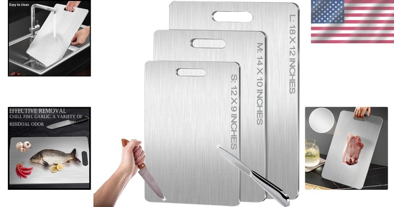 Elegant Pure Titanium Cutting Board - Durable & Scratch Resistant 12”L x 9”W gallery