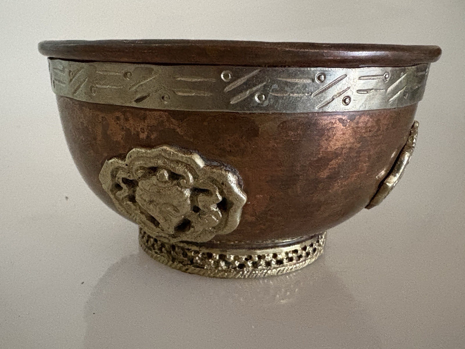 Vintage Copper Offering Bowl for Altar Use, Rituals, Incense, and Smudging 4.5” gallery