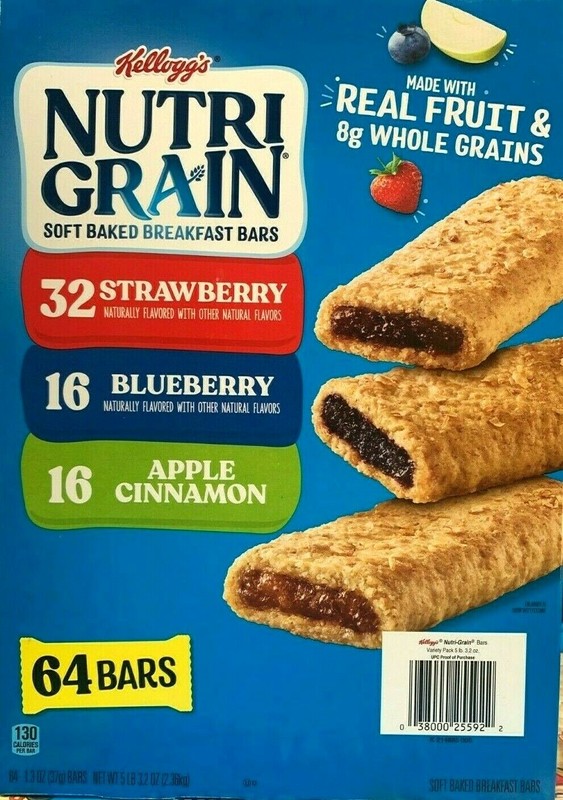 Kellogg's Nutri-Grain Soft Baked Breakfast Bar, Variety Pack 64 ct (5 lb 3.2oz) gallery