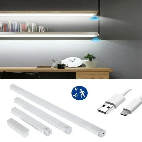6 PCS SET Bright White Motion Sensor LED Cabinet Lights Compact Glare Light gallery
