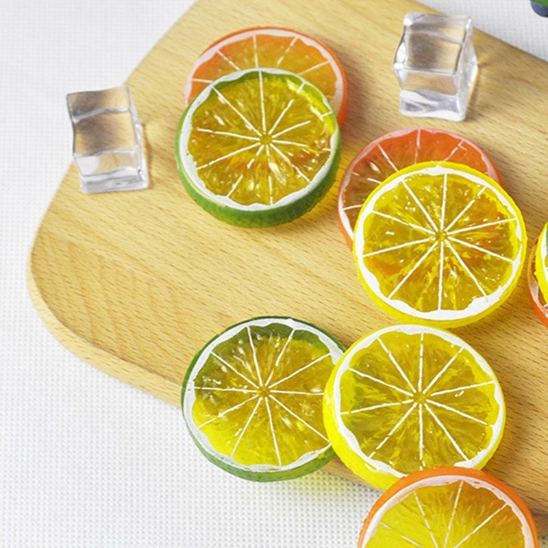 30Pcs Artificial Fake Lemon Slice Fruit Simulation Fake Lemon Slices Home Decor gallery