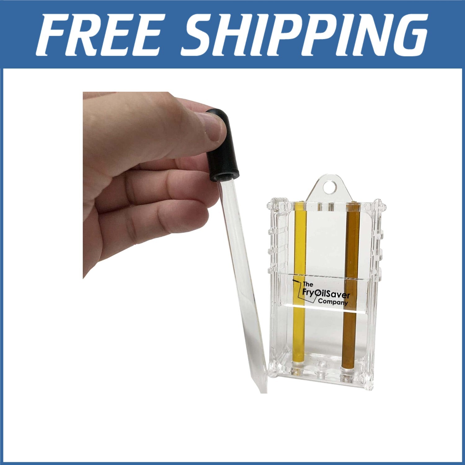Professional Quality Fryer Oil Test Kit - Two Color Visual Guide & Eyedropper` gallery