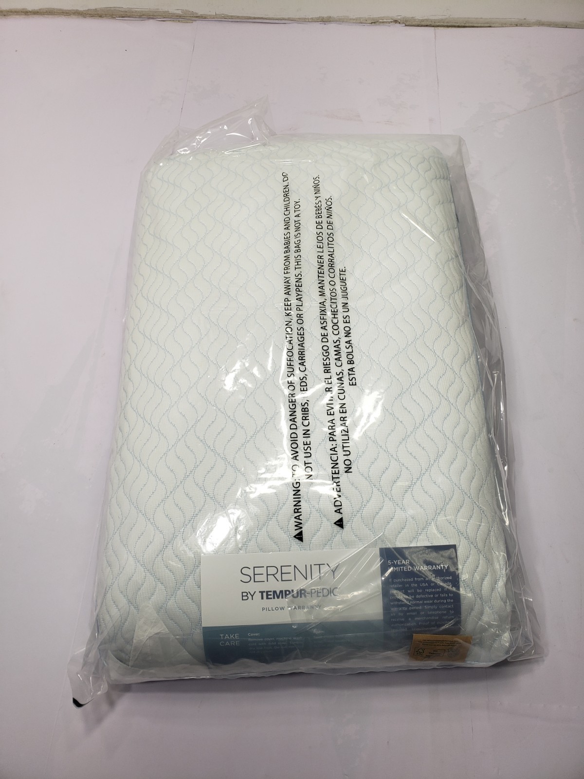 Serenity by Tempur-Pedic Cooling Memory Foam Pillow Standard Size 24” x 16” gallery