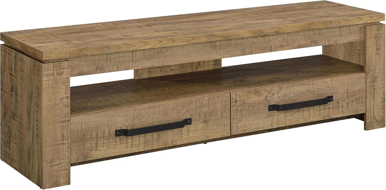 Elkton 59" Mango Engineered Wood TV Stand with Sliding Drawers & Metal Handles gallery