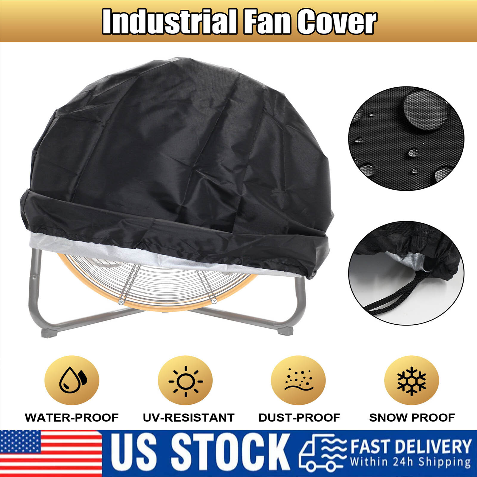 Fan Cover Protection Waterproof Dustproof for industrial fans 20" and below gallery