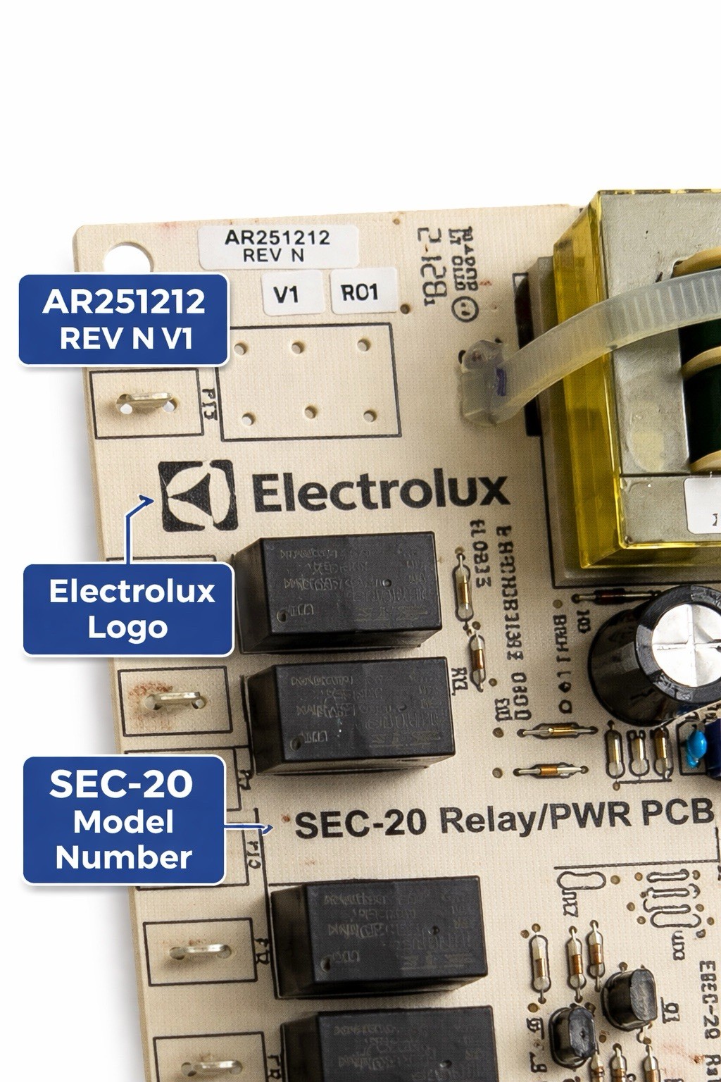Electrolux SEC-20 Relay Power Control Board PCB OEM Appliance Replacement Part gallery