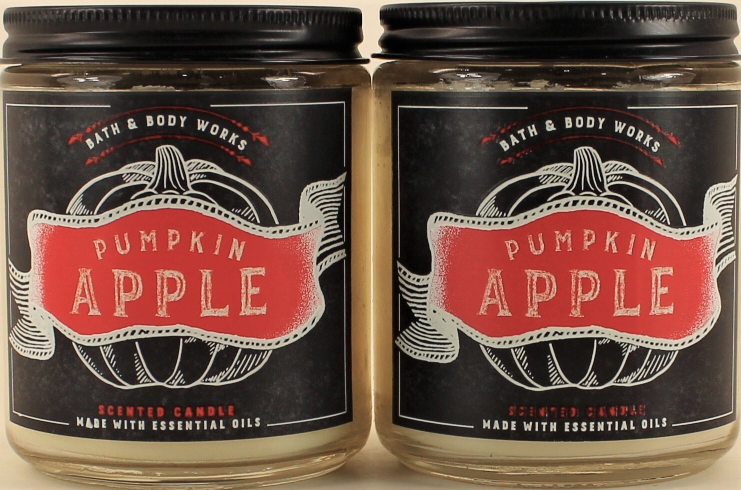 QTY 2 x Bath & Body Works PUMPKIN APPLE Single Wick 7oz Scented Candle gallery