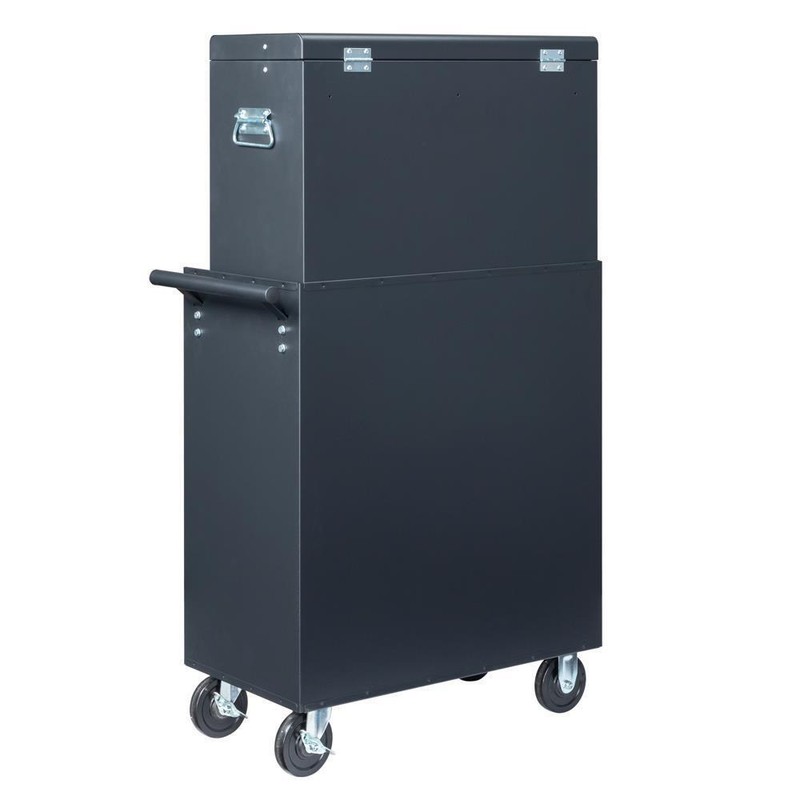 Rolling Tool Chest Tool Box with Handle / Drawers Lockable Tool Cabinet Black gallery