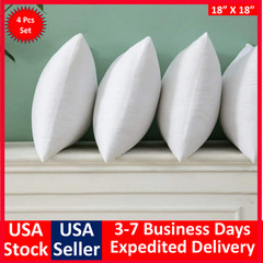 Pack of 4 Throw Pillows Insert Ultra Soft Bed & Couch Sofa Decor Luxury Bedding