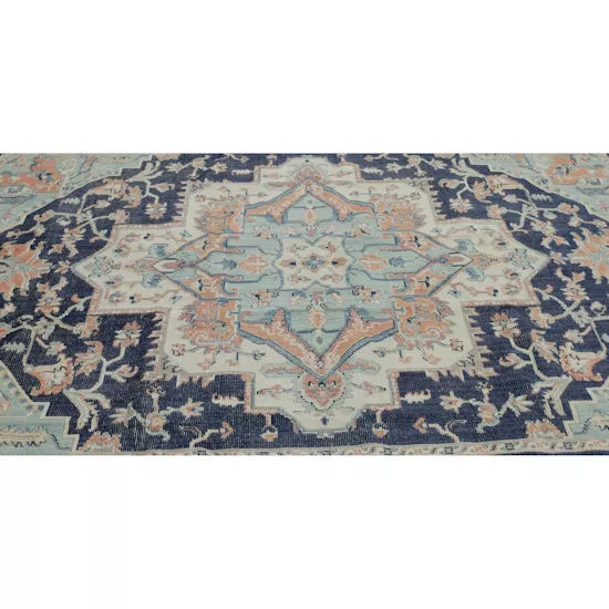 Mohawk Home Tibetan Market Bazaar Collection Rug In Aqua - 6ft 3in x 10ft gallery