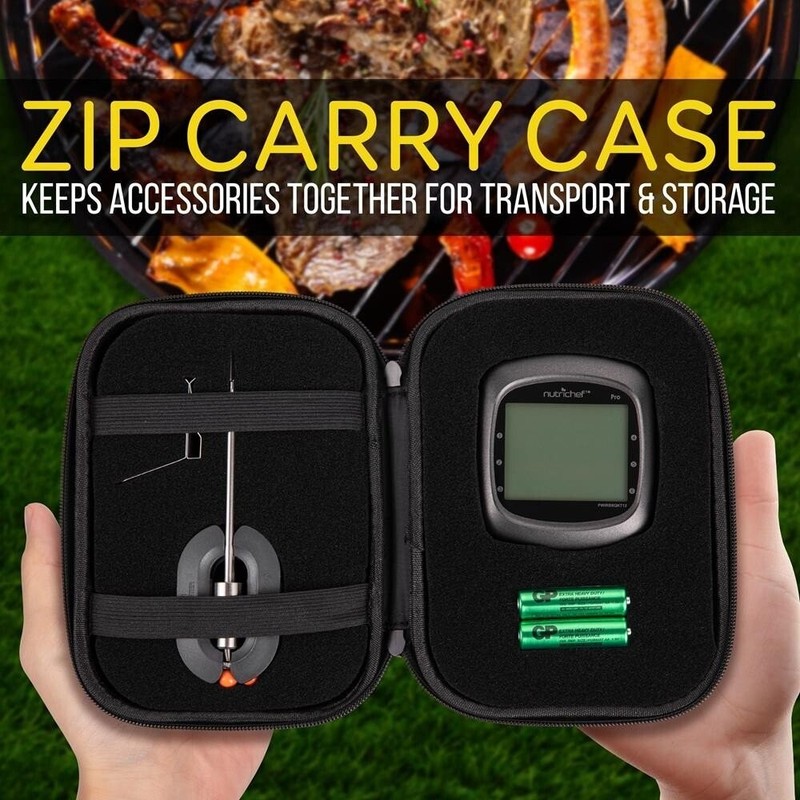 Pyle Digital LCD Display Wireless BBQ Thermometer Battery Operated 2 Temp Probes gallery