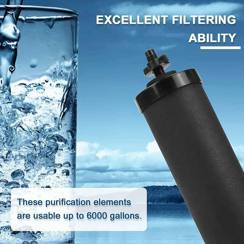 4 Packs Replacement Gravity System Filters BB9-2 Black For Berkey Water Filter gallery