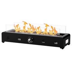 28” Tabletop Fire Pit, Outdoor Propane Gas Firepit Side-Mounted for Most Tab…