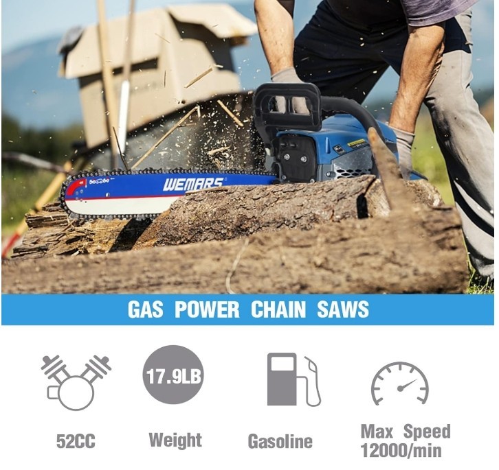 Garwinner 52cm/20'' Gas Chainsaws G5220FH 20'' Guidebar gallery