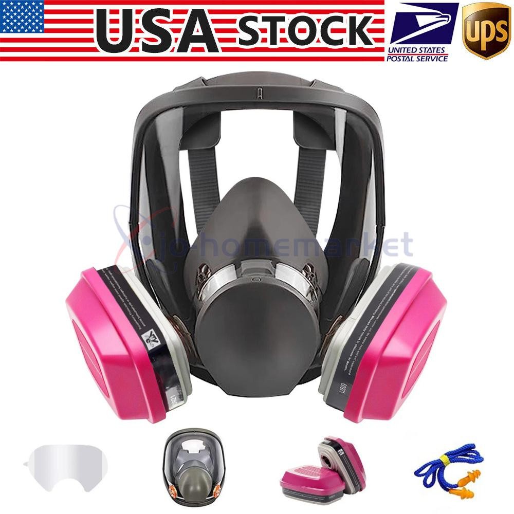 Reusable Full Face Respirator Gas Mask with 60921 Activated Carbon Filter 6800 gallery