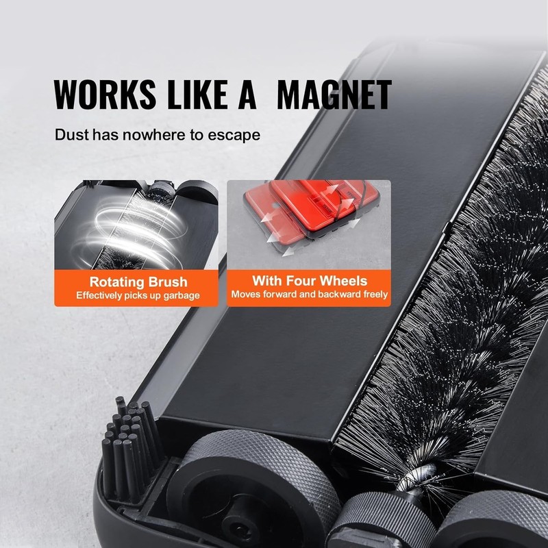 Carpet Sweeper Manual, Floor Sweeper with 300 ml Dustbin Capacity Easy to Emp... gallery