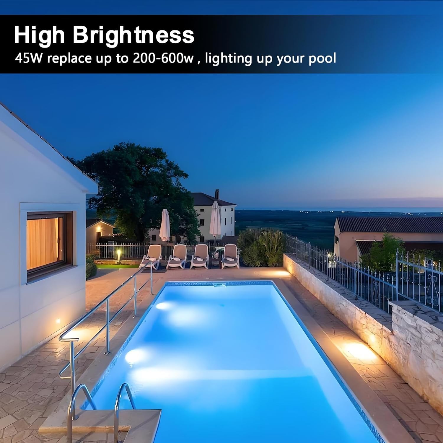 45W 120V 6000K LED Pool Light Bulb for Inground Pools Replacement Daylight White gallery