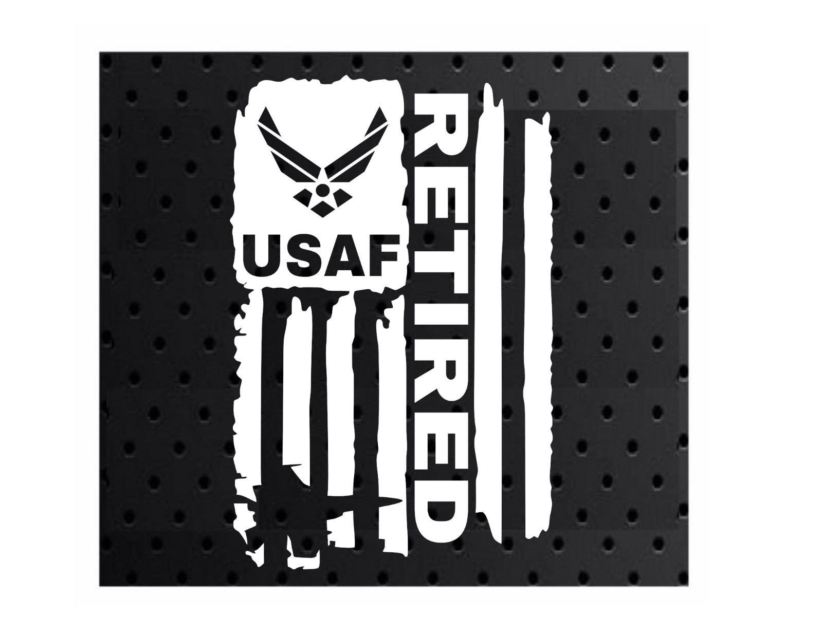 DISTRESSED USAF UNITED STATES AIR FORCE FLAG RETIRED DECAL STICKER 3.8" x 6.0" gallery