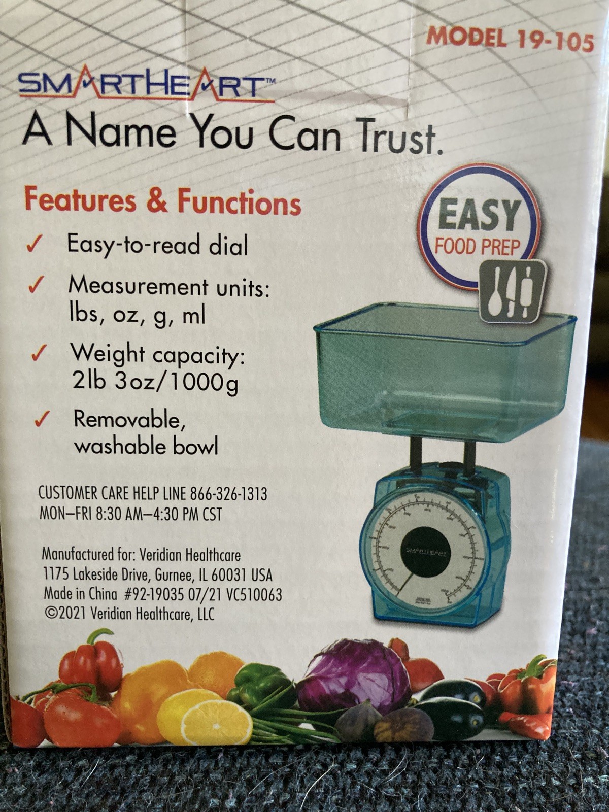 SMALL BLUE MECHANICAL SCALE FOR WEIGHING FOOD PORTIONS UP TO 35 OZ US SELLER gallery