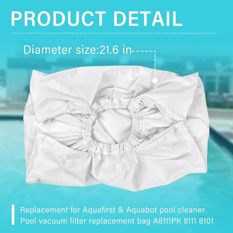 Pool Cleaner Filter Bag Replacement for Aquafirst&Aquabot Pool Cleaner 8111 8101 gallery