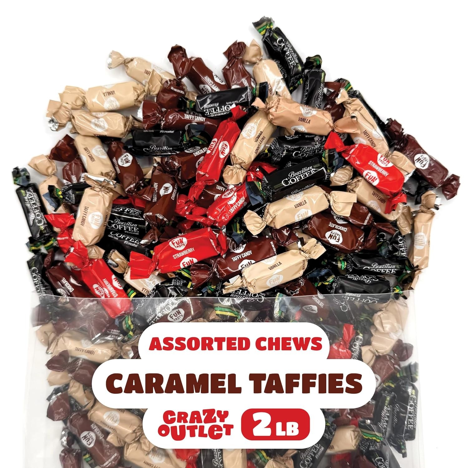 Taffy Candy Mix - 2 Pound Bag (150 Count) -Assorted Candy Variety Pack gallery