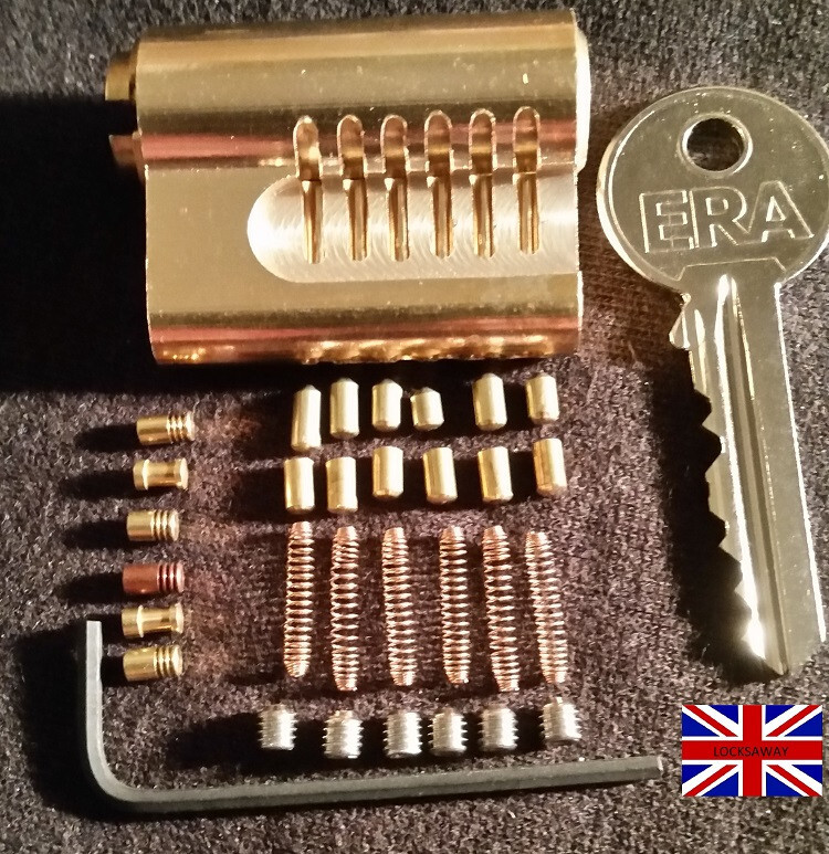 CUTAWAY RE-PINNABLE *ULTIMATE CHALLENGE* PRACTICE LOCK + extra pins British Made gallery