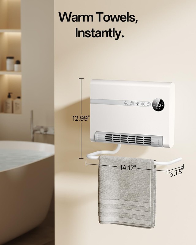 Calefactor de pared para dormitorio, calefactor eléctrico PTC de 1500 W de calen gallery
