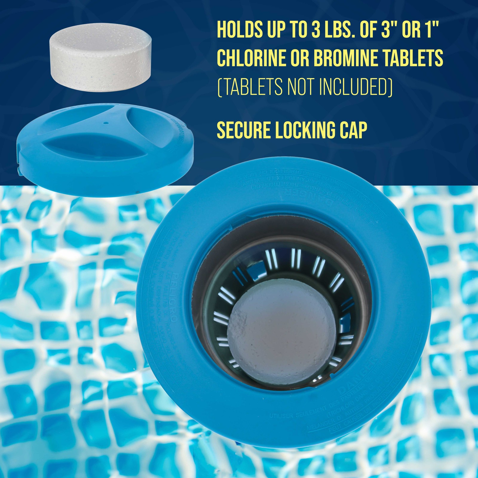 U.S. Pool Supply Deluxe Pool Cleaner Floater Dispenser for 3" Tablets gallery
