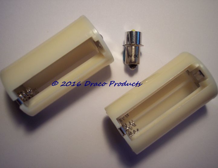 FLASHLIGHT 5-Watt 250+ Lumen 1.5-9V LED and 3-AA to 2D-Cell battery adapter KIT gallery