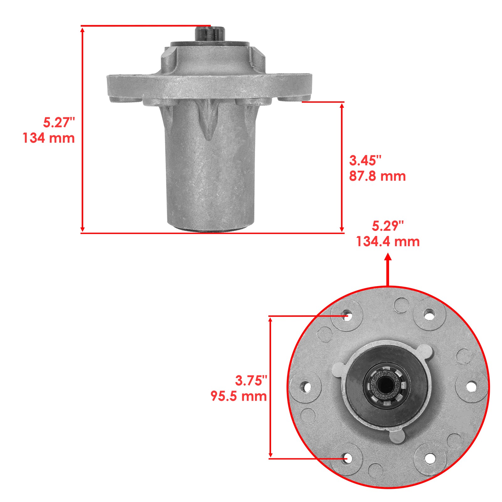 Celox Spindle Assembly For Snapper 360Z ZT 2348 48" Zero-Turn Mower 1757364YP gallery