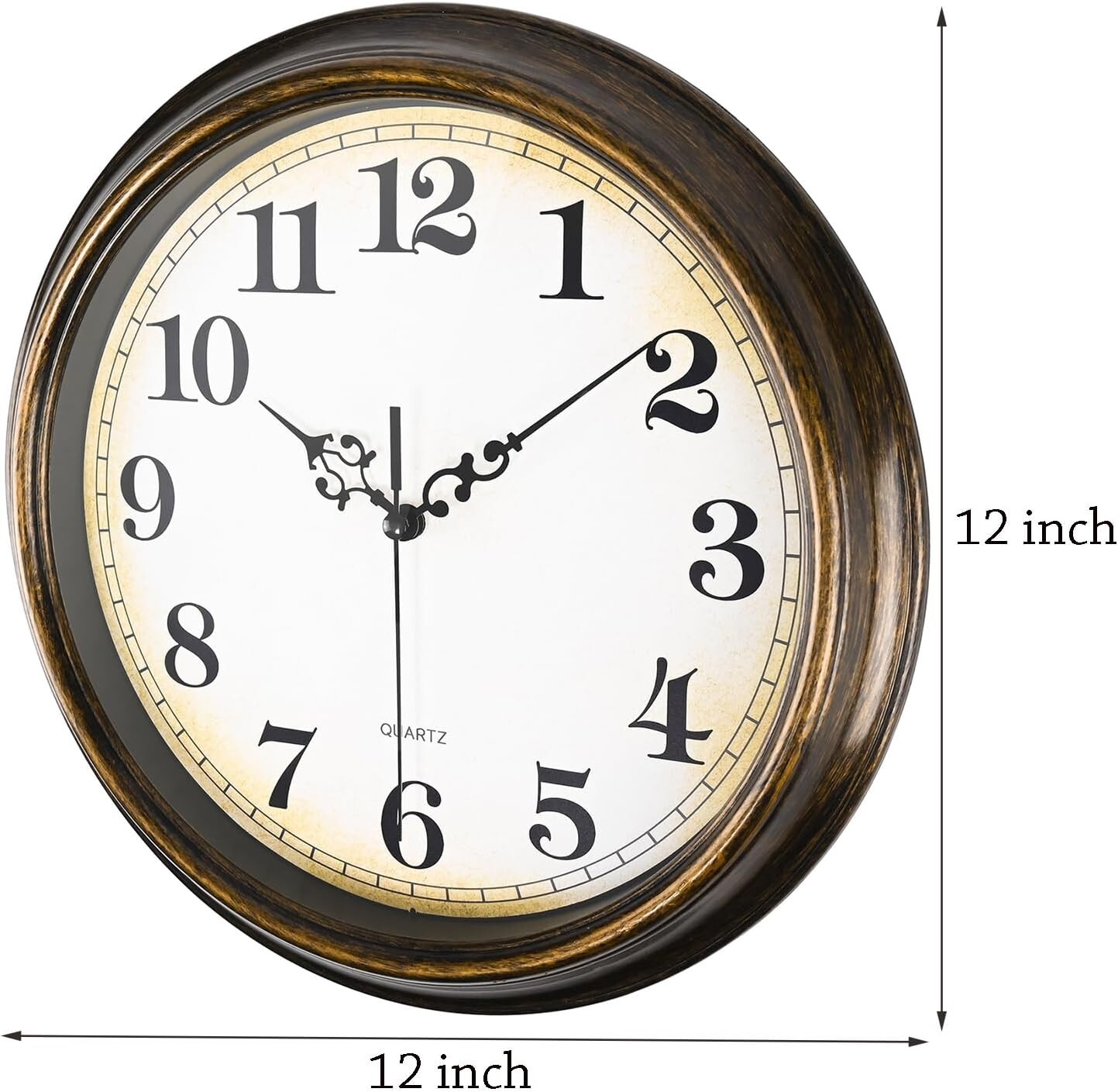 Wall Clock Battery Operated Silent Non-Ticking Vintage Wall Clock for LivingRoom gallery