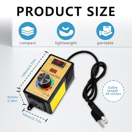 AC Motor Speed Controller 100V-120V 15A Variable Fan Speed Controller gallery