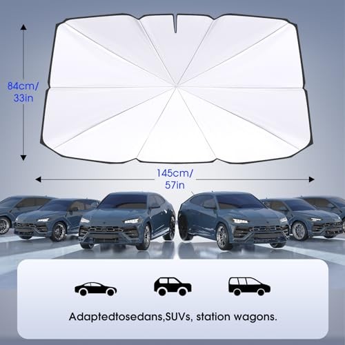 ???5 ??????? Foldable Car Windshield Sun Shade 57 * 33 Inches gallery