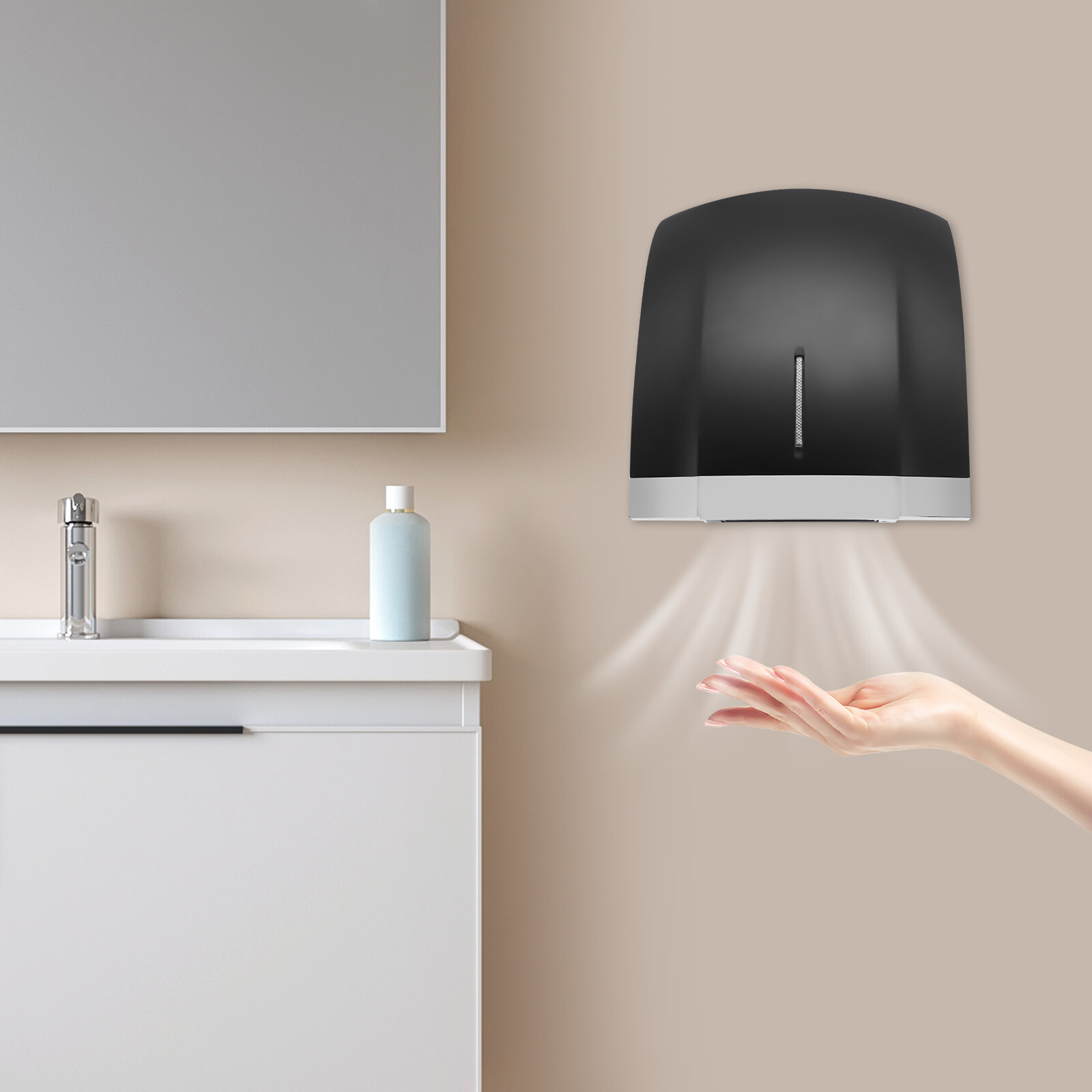 1800W Commercial Automatic Hand Dryer High Speed Hot Air Hand Blower Household gallery