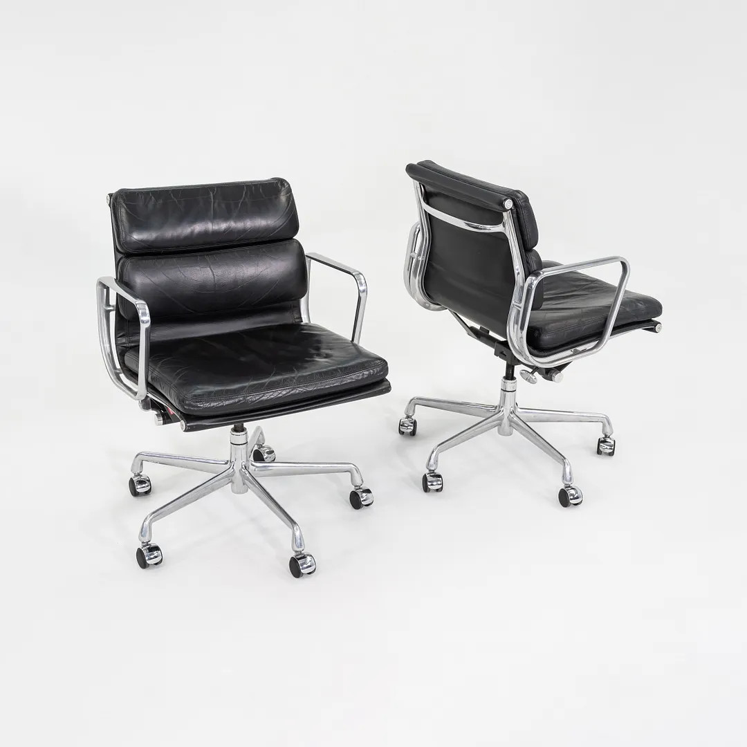 2003 Herman Miller Eames Soft Pad Management Desk Chair Black Leather 6x Avail gallery