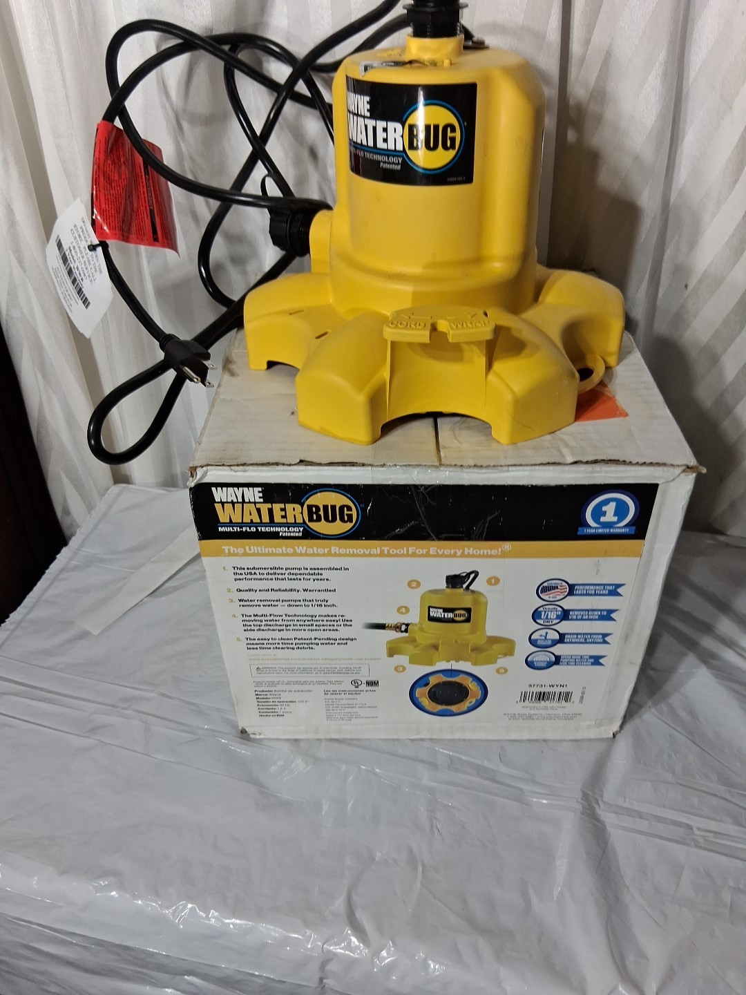 Wayne Water Pump 1/6 GPM Multi-Use Submersible 3/4" Basement Yard WWB NEW gallery