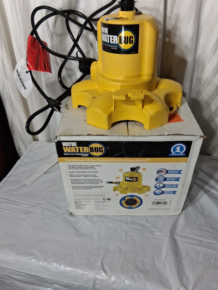 Wayne Water Pump 1/6 GPM Multi-Use Submersible 3/4" Basement Yard WWB NEW